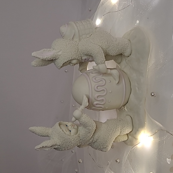 1994 Dept 56 Springtime Stories Snowbunnies I'll Paint The Top Figurine In Box - Picture 5 of 7